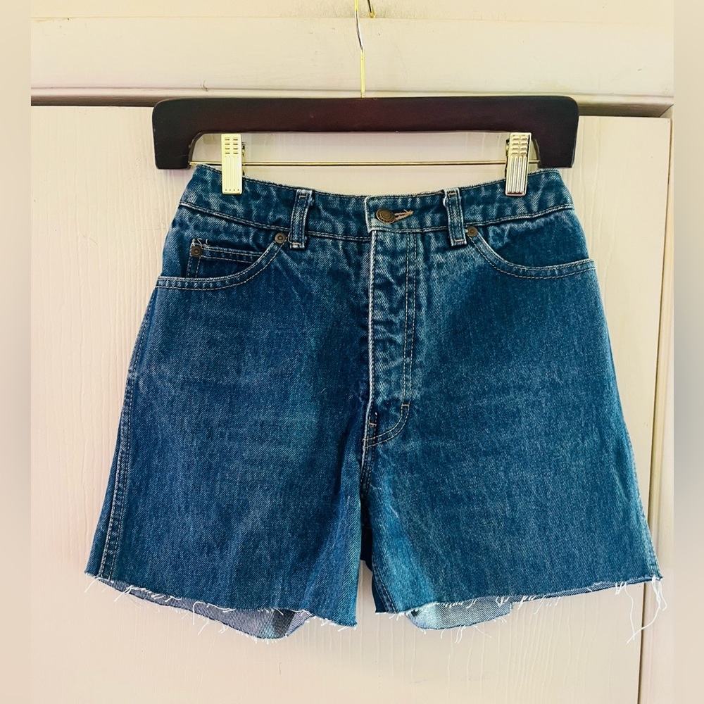 VTG 70s Calvin Klein Dark Wash High Waist Western Boho Festival Cut Offs Shorts